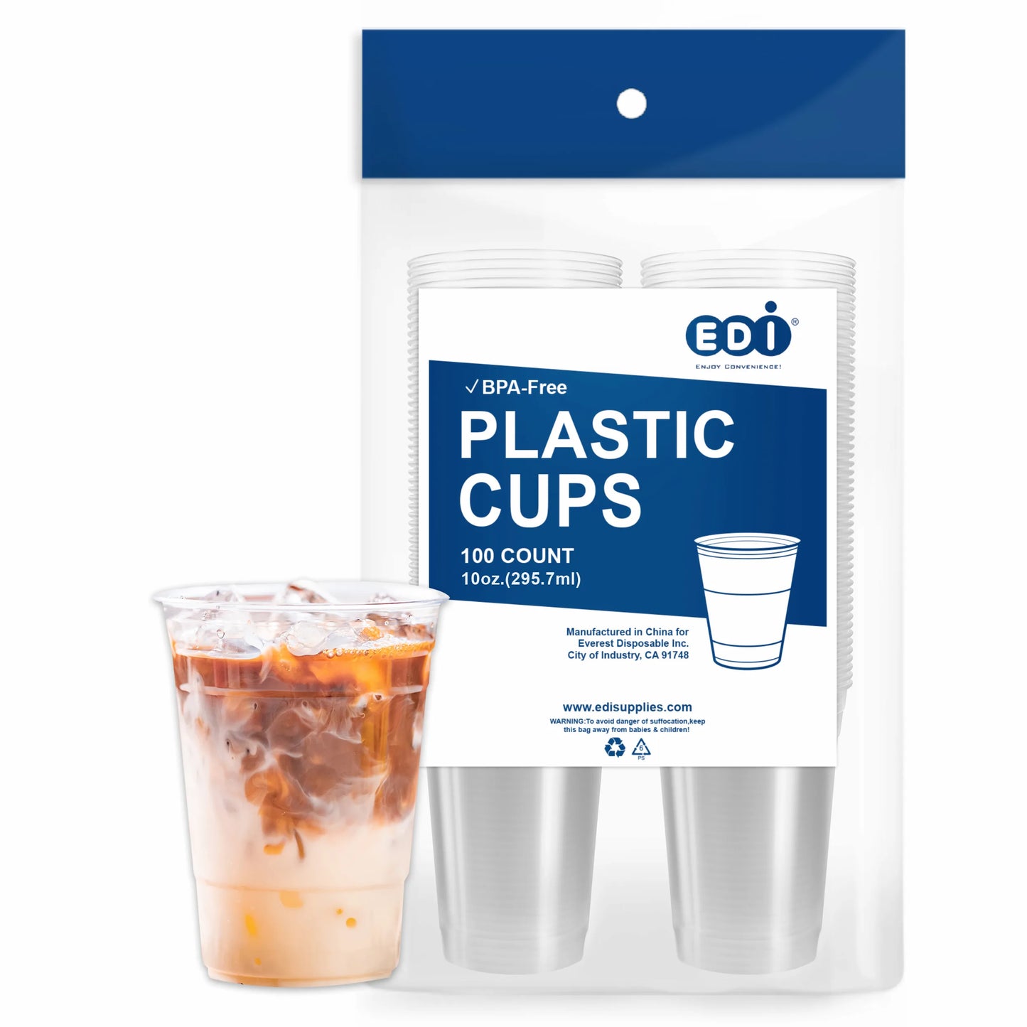 EDI PET Cups - Full Case (6 / 10 Packs)
