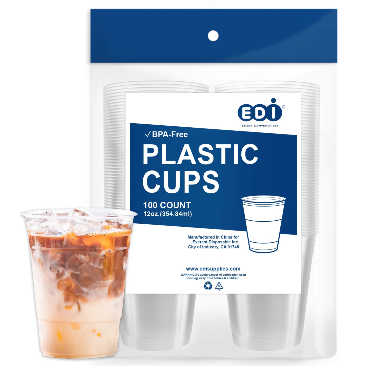 EDI PET Cups - Full Case (6 / 10 Packs)