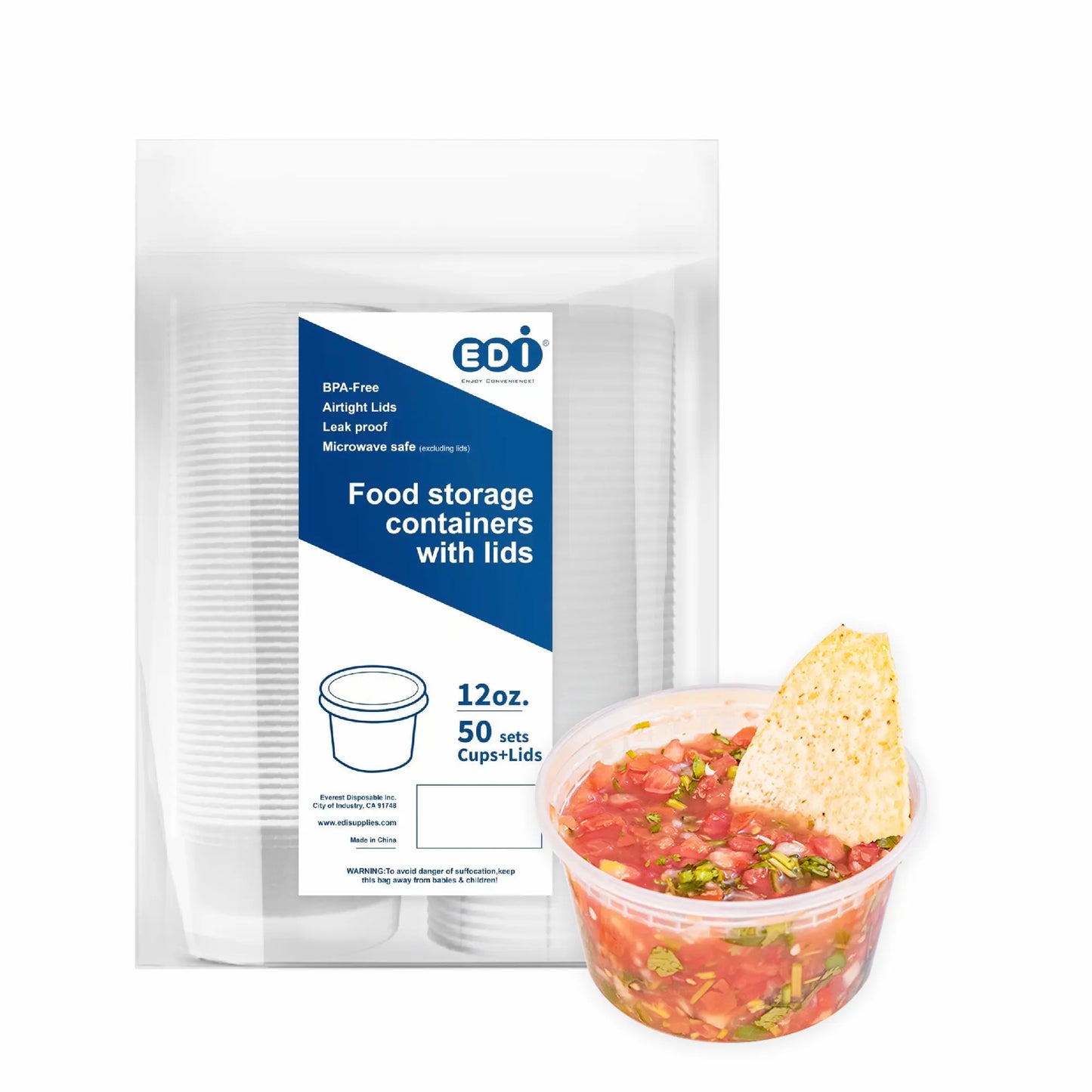 EDI Deli Containers - Full Case (200 / 250 Sets)