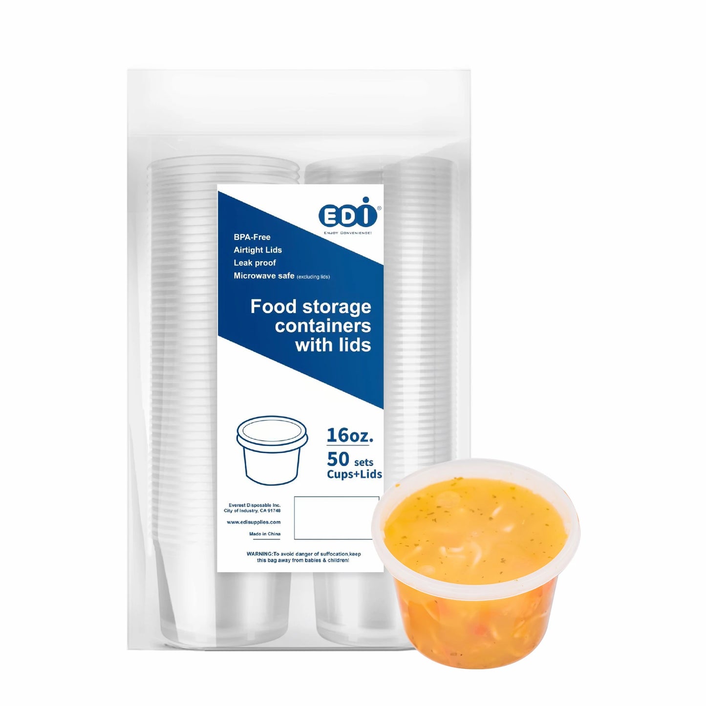EDI Deli Containers - Full Case (200 / 250 Sets)