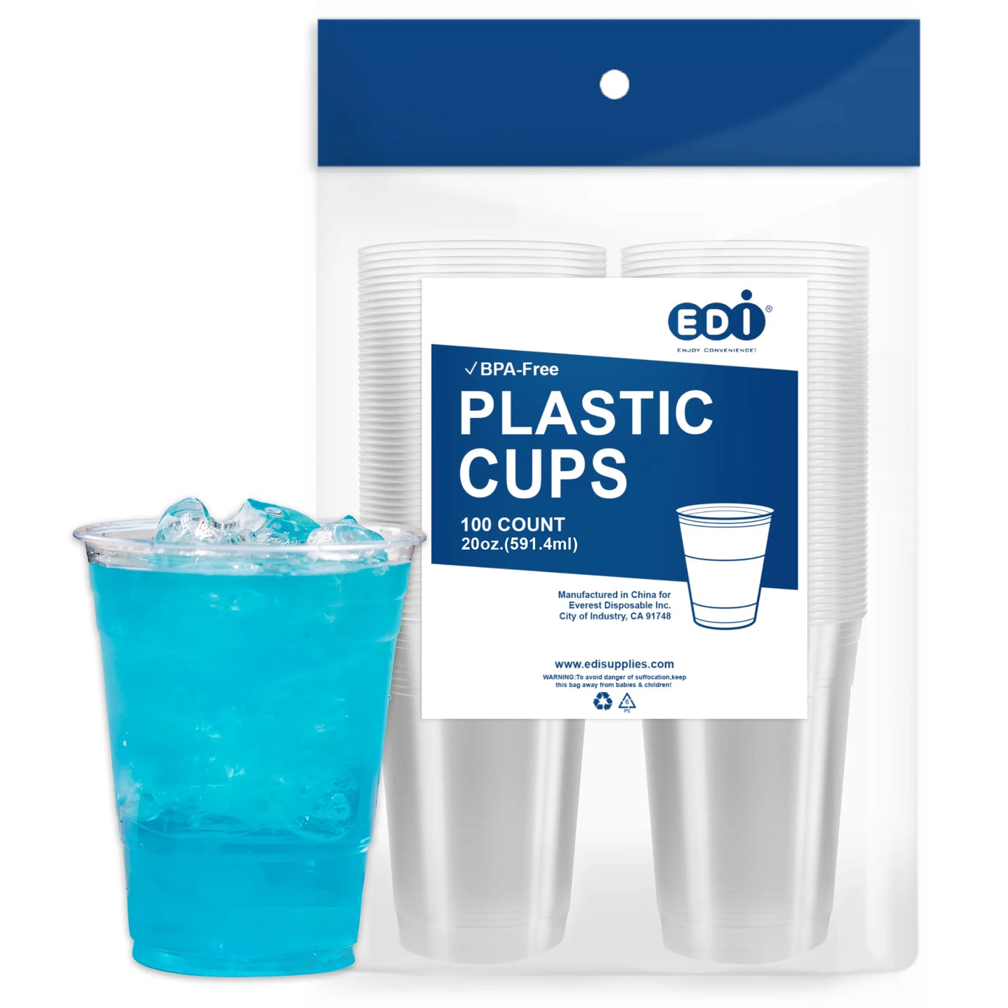 EDI PET Cups - Full Case (6 / 10 Packs)