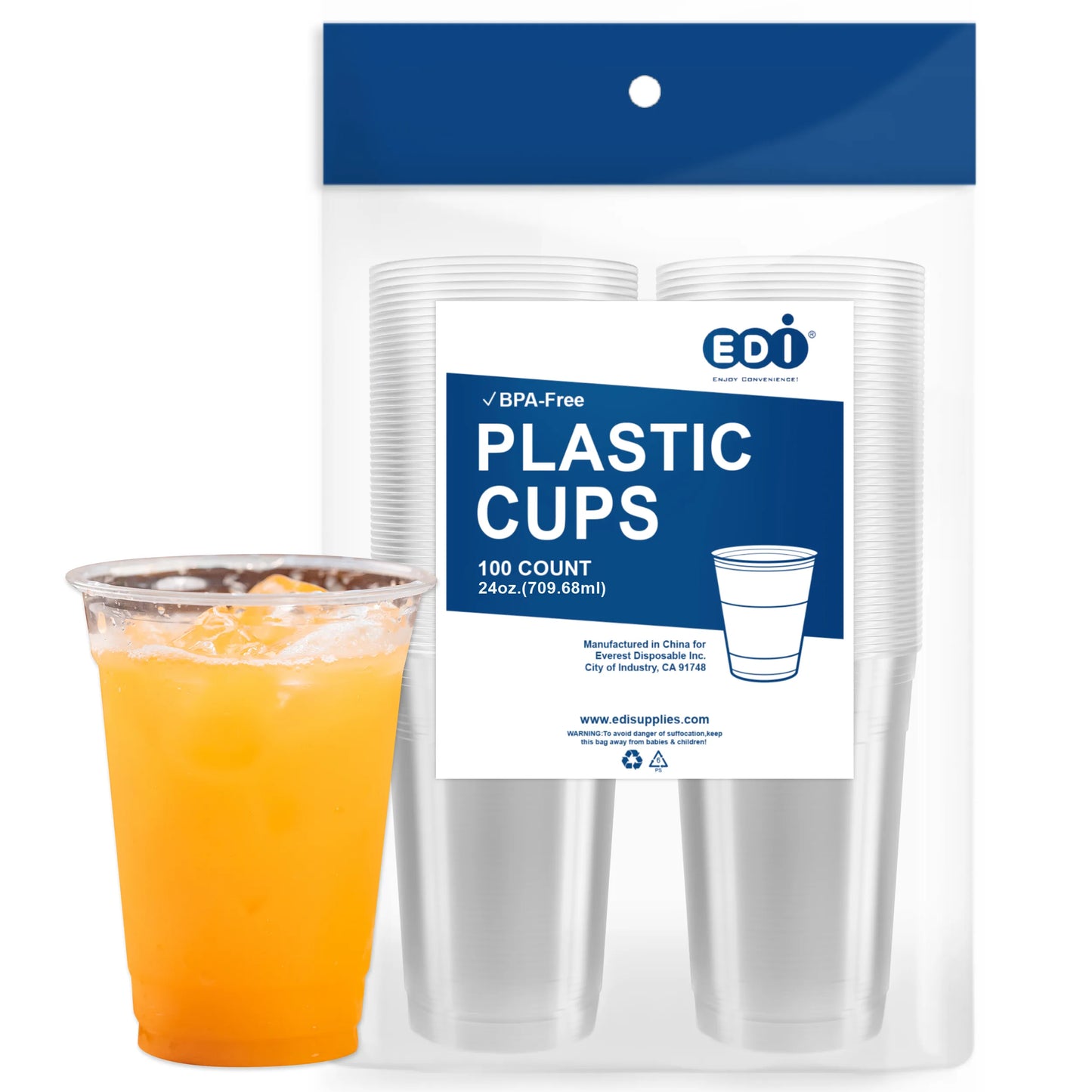 EDI PET Cups - Full Case (6 / 10 Packs)