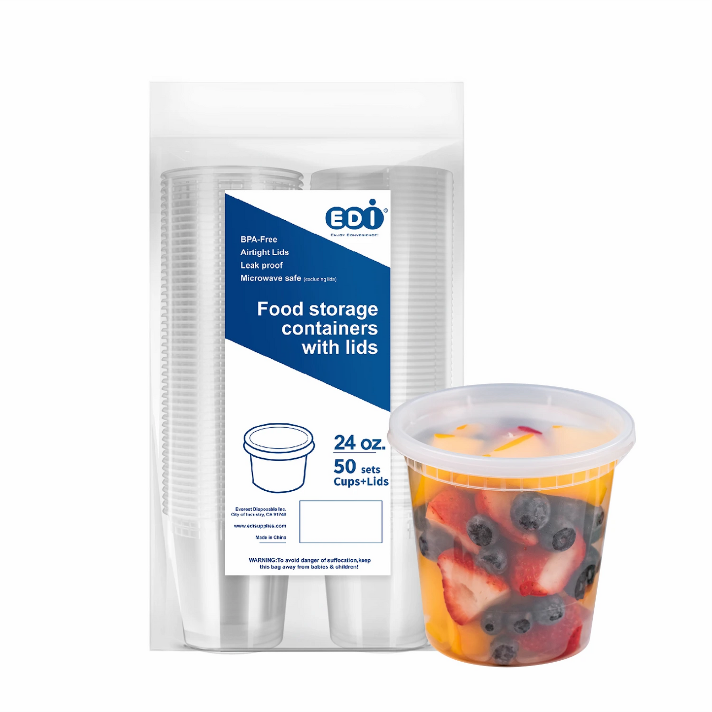 EDI Deli Containers - Full Case (200 / 250 Sets)
