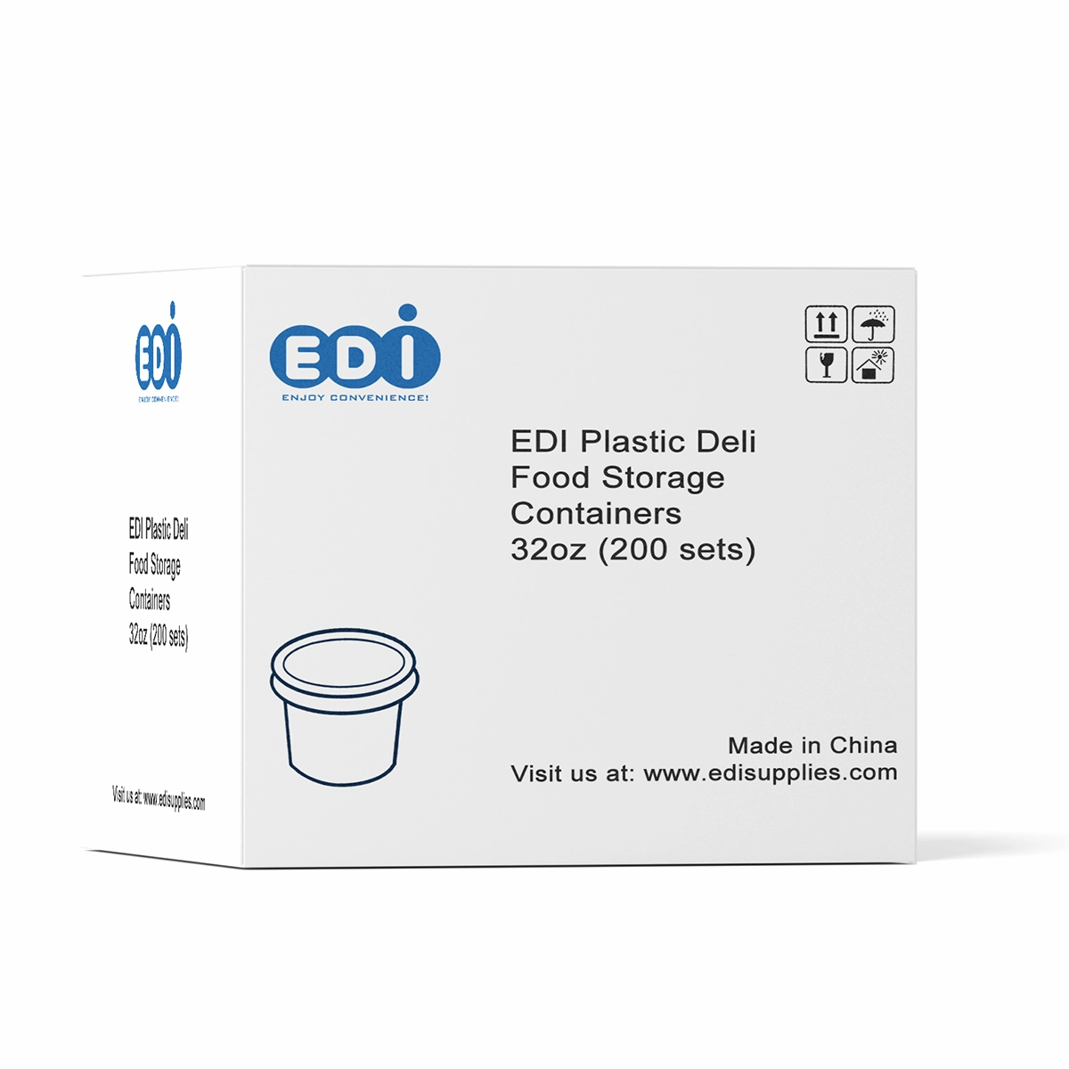 EDI Deli Containers - Full Case (200 / 250 Sets)