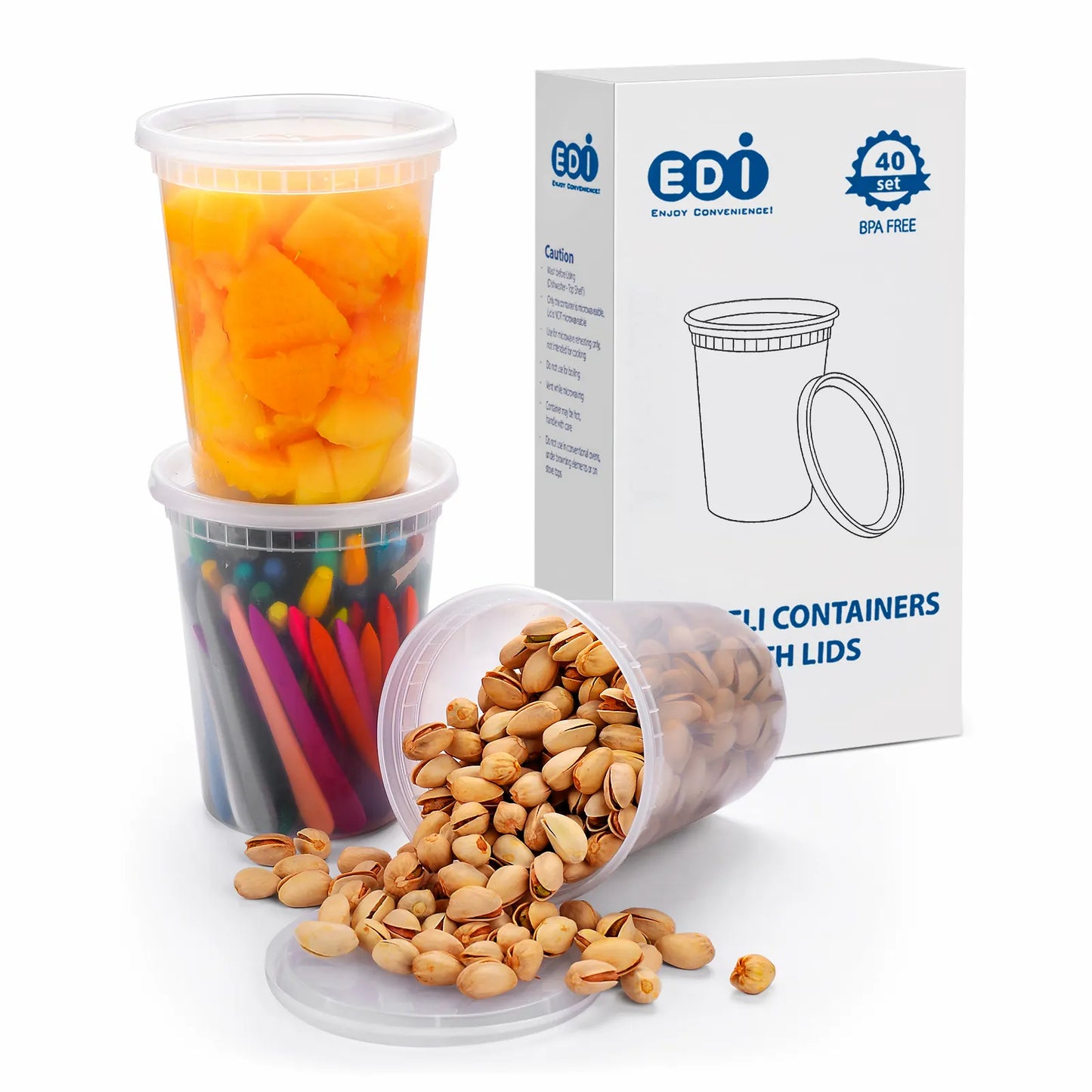 EDI Deli Containers - Full Case (200 / 250 Sets)