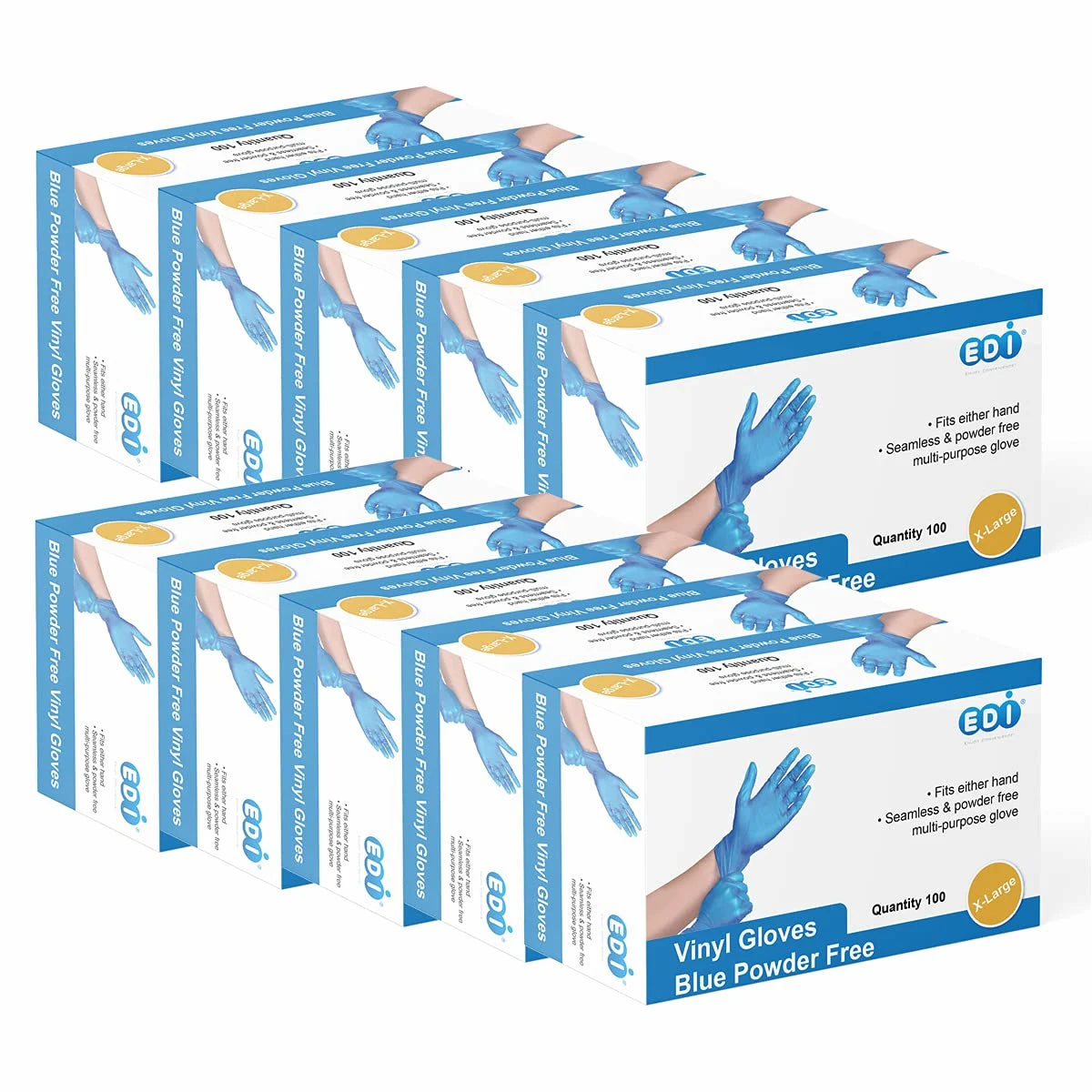 EDI Vinyl Gloves - Full Case (10 Packs)