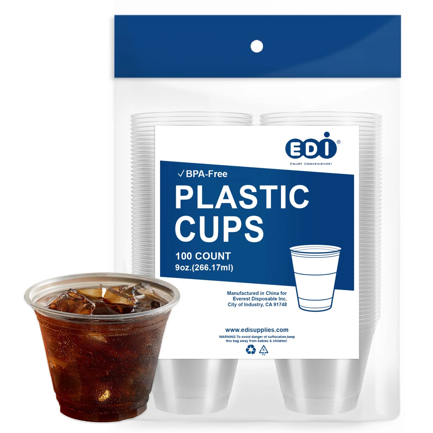 EDI PET Cups - Full Case (6 / 10 Packs)