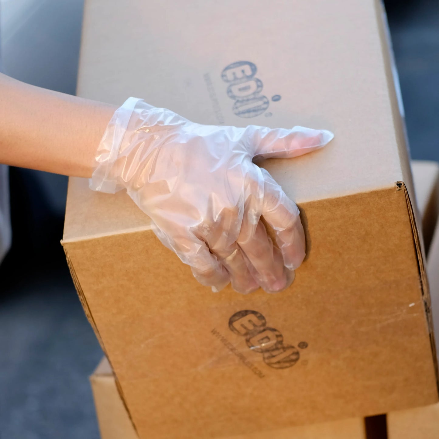 EDI TPE Gloves (Clear) - Full Case (10 Packs)