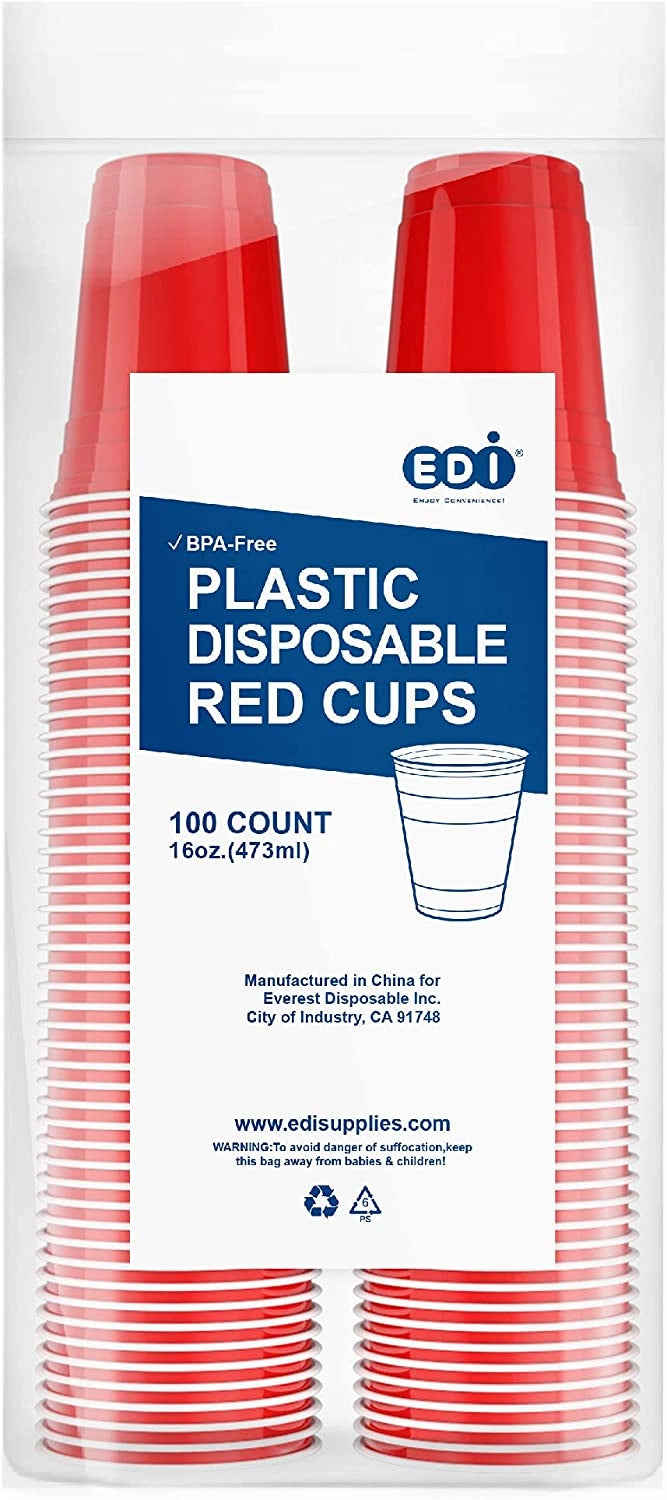 EDI Red Party Cups - Full Case