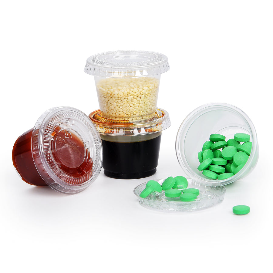 Portion cups and lids