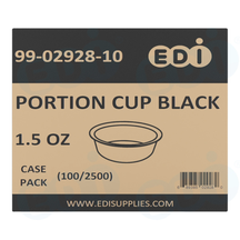 Case picture for 99-02928-10 WP - PORTION CUP BLACK 1.5 OZ (100/2500)