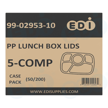 Case picture for 99-02953-10 WP - PP LUNCH BOX LIDS 5-COMP (50/200)