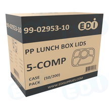 Case picture for 99-02953-10 WP - PP LUNCH BOX LIDS 5-COMP (50/200)