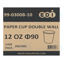 Case picture for 99-03008-10 WP - PAPER CUP DOUBLE WALL 12 OZ Φ90 (50/500)