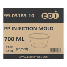 Case picture for 99-03183-10 90-700ml PP injection molding（500）Flat Bottom  Clear MOQ 100 cases