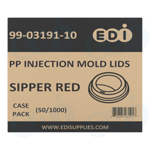 Case picture for 99-03191-10 90mm injection molding Sipper Lids
（Red）MOQ 50 cases