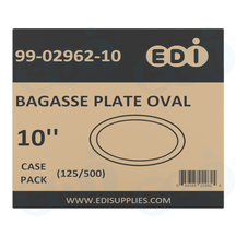 Case picture for 99-02962-10 WP - BAGASSE PLATE OVAL 10'' (125/500)
