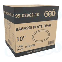 Case picture for 99-02962-10 WP - BAGASSE PLATE OVAL 10'' (125/500)