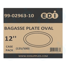Case picture for 99-02963-10 WP - BLEACHED BAGASSE PLATE OVAL 12'' (125/500)