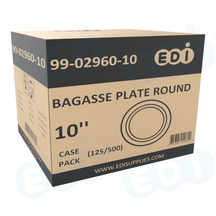 Case picture for 99-02960-10 WP - BAGASSE PLATE ROUND 10'' (125/500)