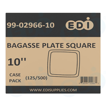 Case picture for 99-02966-10 WP - BAGASSE PLATE SQUARE 10'' (125/500)