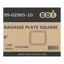Case picture for 99-02965-10 WP - BAGASSE PLATE SQUARE 8'' (125/500)