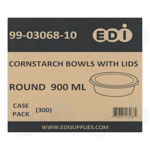 Case picture for 99-03068-10 WP - Corn Starch Round Bowl with lids - 900 ml
