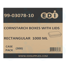 Case picture for 99-03078-10 WP - Corn Starch Rectangle Box with lids- 1000 ml