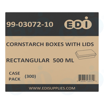 Case picture for 99-03072-10 WP - Corn Starch Rectangle Box with lids- 500 ml