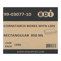 Case picture for 99-03077-10 WP - Corn Starch Rectangle Box with lids- 850 ml