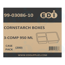 Case picture for 99-03086-10 WP - Corn Starch Three Compartments Box - 950 ML
