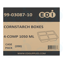Case picture for 99-03087-10 WP - Corn Starch Four Compartments Box - 1050 ML
