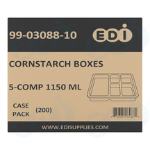Case picture for 99-03088-10 WP - Corn Starch Five Compartments Box - 1150 ML