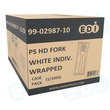 Case picture for 99-02987-10 WP - PS HEAVY DUTY FORK WHITE INDIV. WRAPPED (1/1000)