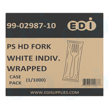 Case picture for 99-02987-10 WP - PS HEAVY DUTY FORK WHITE INDIV. WRAPPED (1/1000)