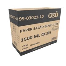 Case picture for 99-03021-10 WP - ROUND PAPER SALAD BOWL LIDS 1500 ML ?185 (100/300)