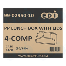 Case picture for 99-02950-10 WP - PP LUNCH BOX WITH LIDS 4-COMP (30/180)