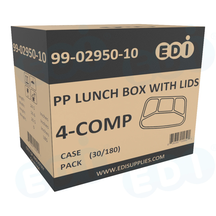 Case picture for 99-02950-10 WP - PP LUNCH BOX WITH LIDS 4-COMP (30/180)
