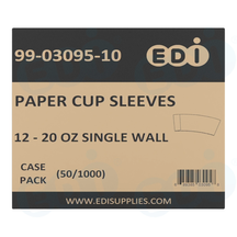 Case picture for 99-03095-10 WP - paper cup sleeve - 12-20 oz Single Wall (1000)