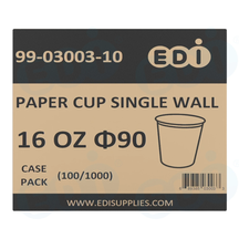 Case picture for 99-03003-10 WP - PAPER CUP SINGLE WALL 16 OZ ?90 (100/1000)