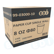 Case picture for 99-03000-10 WP - PAPER CUP SINGLE WALL 8 OZ ?80 (100/2000)