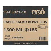 Case picture for 99-03021-10 WP - ROUND PAPER SALAD BOWL LIDS 1500 ML ?185 (100/300)