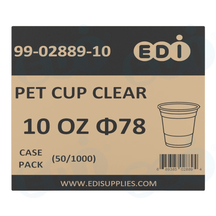 Case picture for 99-02889-10 WP - PET CUP CLEAR 10 OZ Φ78 (50/1000)
