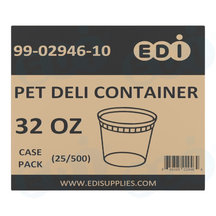 Case picture for 99-02946-10 WP - PET DELI CONTAINER 32 OZ (25/500)