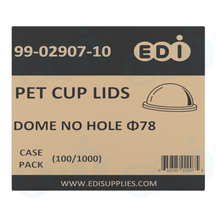 Case picture for 99-02907-10 WP - PET CUP LIDS DOME NO HOLE ?78 (100/1000)