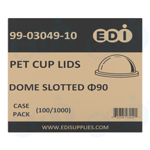 Case picture for 99-03049-10 WP - PET CUP LIDS DOME SLOTTED ?90 (100/1000)