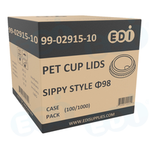 Case picture for 99-02915-10 WP - PET CUP LIDS LOCK-BACK SIPPER ?98 (100/1000)