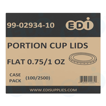 Case picture for 99-02934-10 WP - PORTION CUP LIDS FLAT 0.75/1 OZ (100/2500)