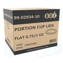 Case picture for 99-02934-10 WP - PORTION CUP LIDS FLAT 0.75/1 OZ (100/2500)