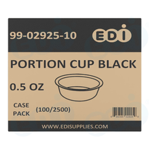 Case picture for 99-02925-10 WP - PORTION CUP BLACK 0.5 OZ (100/2500)